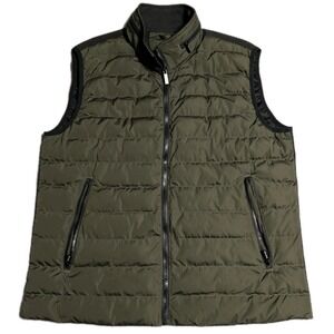 Macson‎ Puffer Vest Mens XL Green Quilted Full Zip Lightweight Outdoor Vest